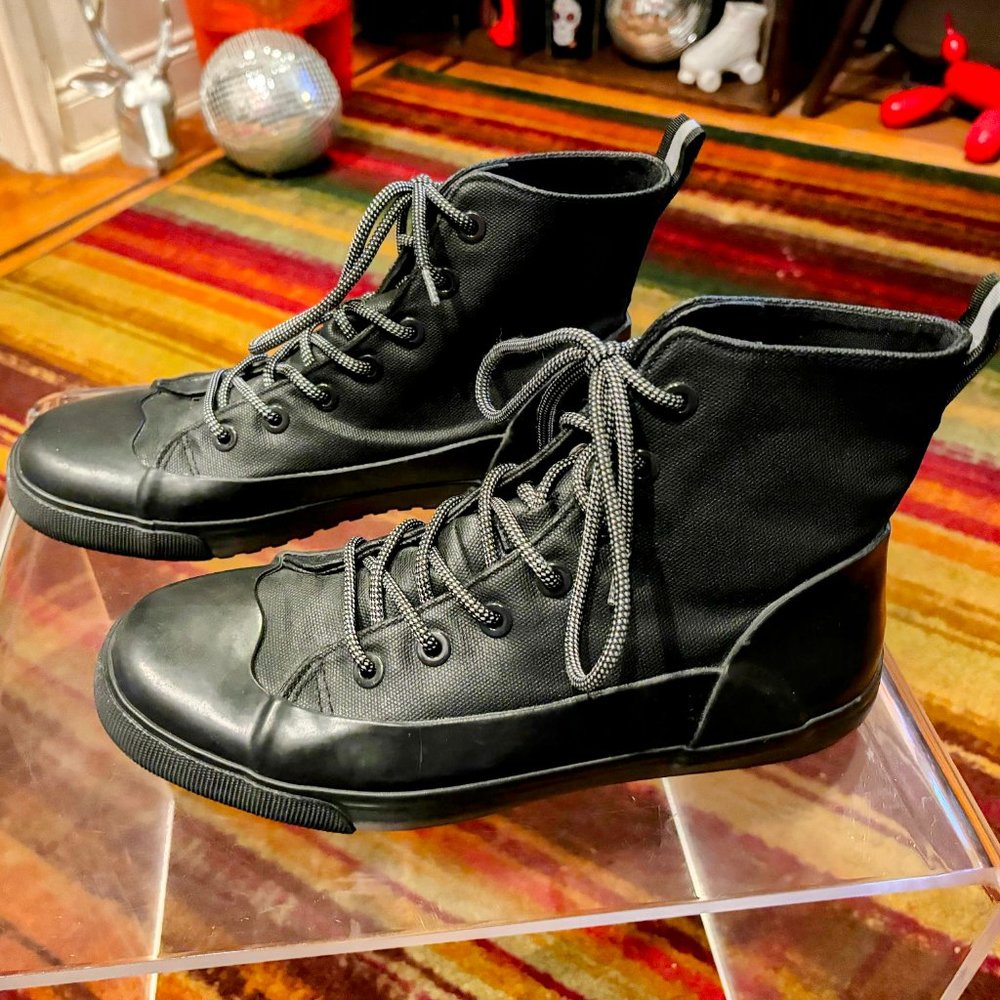 Hunter for Target Dipped Rain Boots Sneakers High Tops Black Size Men 9 Women 11